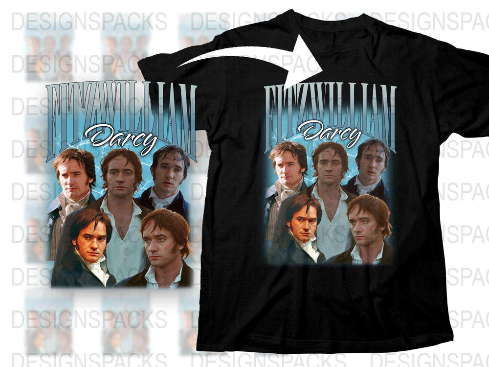 Pride and Prejudice Mr. Darcy Themed T-Shirt, Romantic Novel Character Tee, Gift for Jane Austen Fans