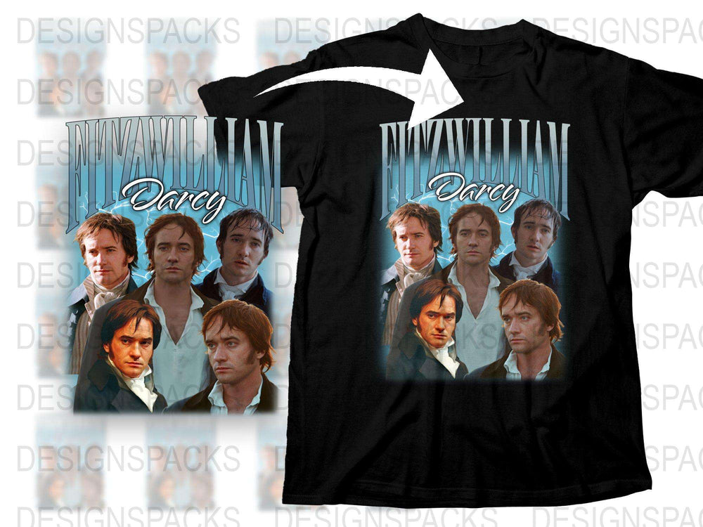 Pride and Prejudice Mr. Darcy Themed T-Shirt, Romantic Novel Character Tee, Gift for Jane Austen Fans