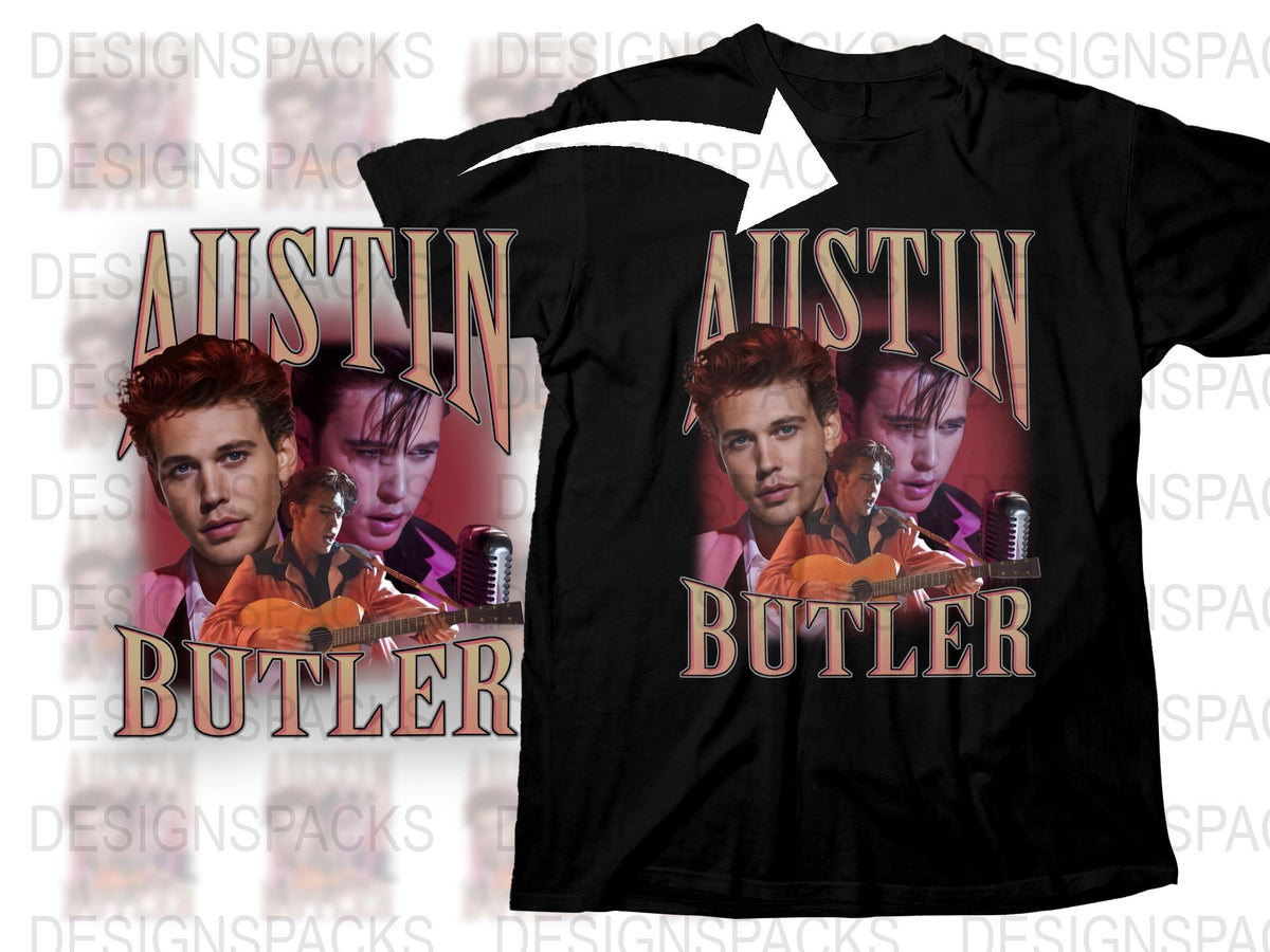 Austin Butler Graphic T-Shirt, Vintage Style Actor Print, Unisex Pop Culture Tee, Retro Fan Apparel