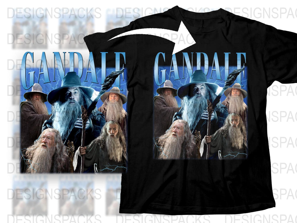 Gandalf Graphic T-Shirt, Wizard Movie Inspired, Fantasy Film Tee, Unisex Adult Clothing, Unique Gift Idea