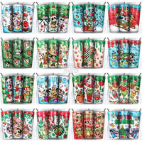 Load image into Gallery viewer, 66 Inflated Cartoon 3D Puff Christmas Tumbler Wrap Bundle Jpg
