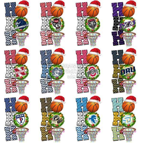 66 Ncaa College Basketball Teams Christmas Designs Bundle