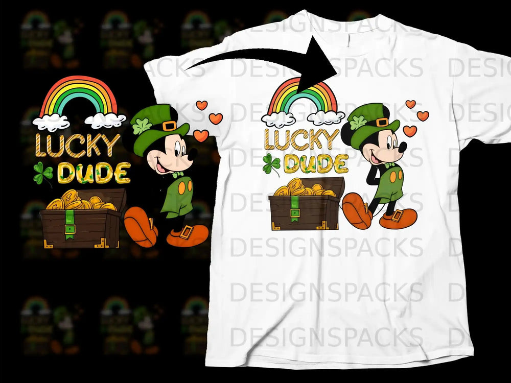 Mickey Lucky Dude Rainbow Leprechaun Design product type