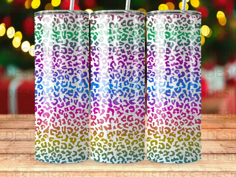 Colorful Leopard Gradient Spots Tumbler Design product type