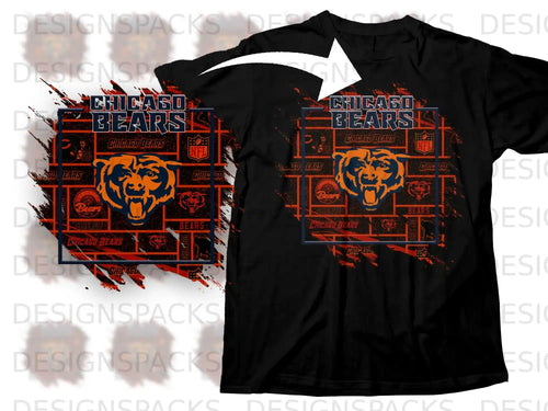 Chicago Bears Graphic Design T-shirt for Fans