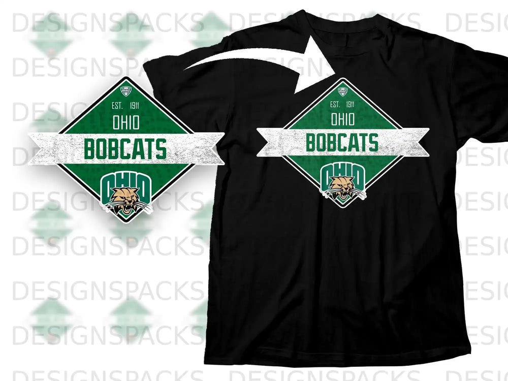 Ohio Bobcats EST 1911 Graphic Design Tshirt