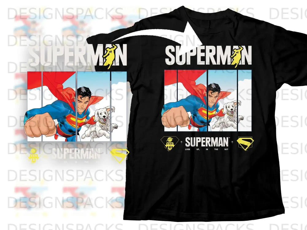 Superman Look Up In The Sky Graphic T Shirt