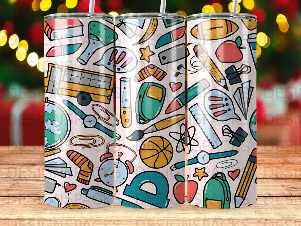 Student Academic School Supplies Design Tumbler product type