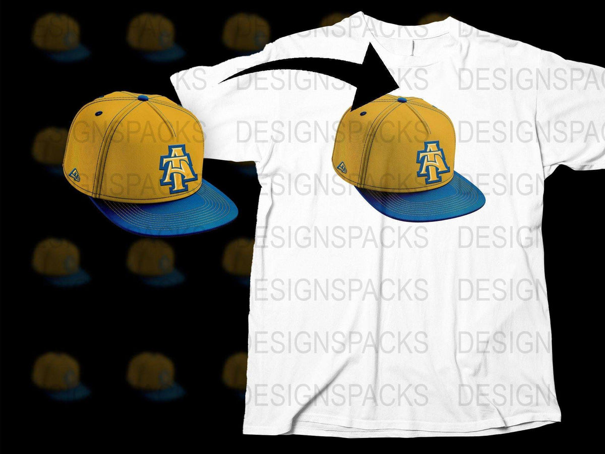 Custom Team Logo T-Shirt and Matching Snapback Hat Set, Personalized Sports Apparel, Fan Gear