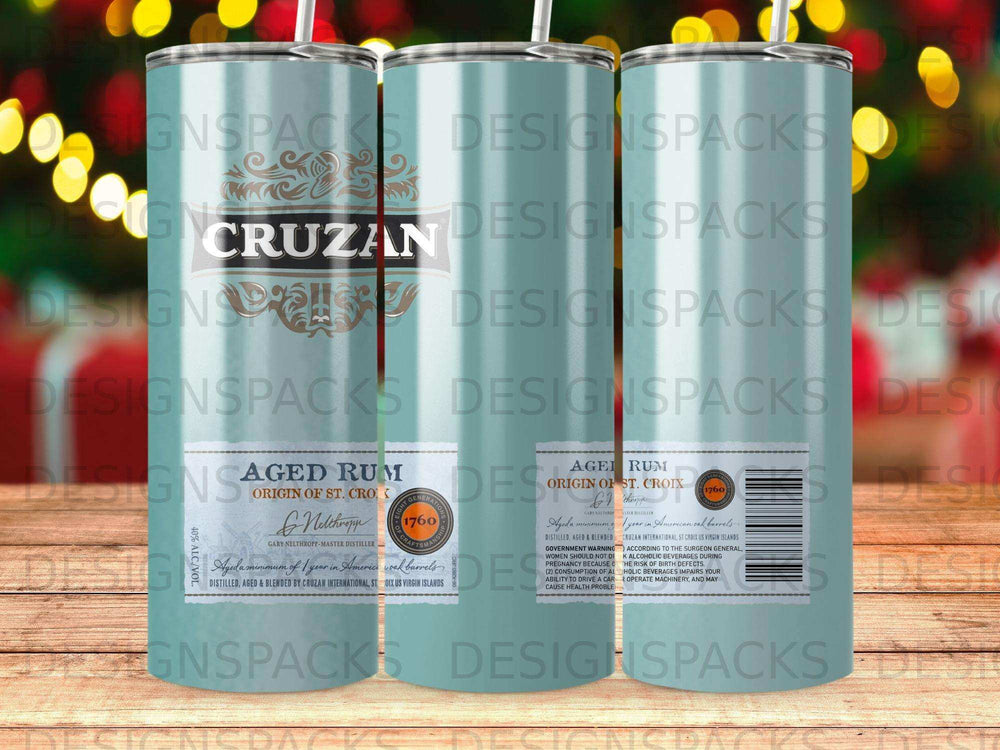 Cruzan Aged Rum bottle with St. Croix origin and tasting notes.