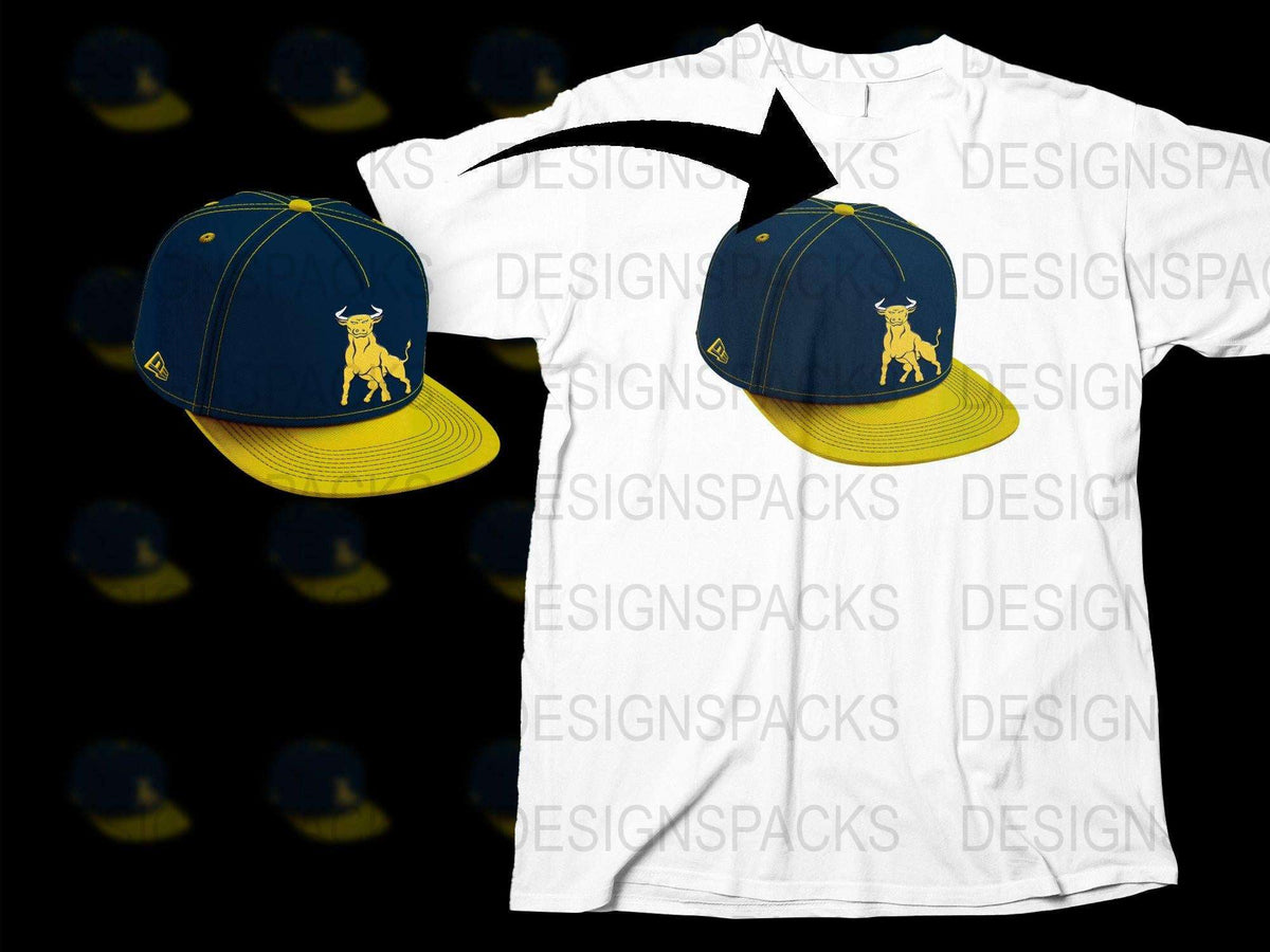 Astronaut Dog Graphic T-Shirt and Matching Cap Set, Unisex Navy Blue and White, Trendy Space Theme Apparel