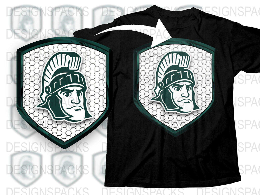 Men's Black T-Shirt with Vintage Roman Warrior Helmet Graphic, Classic Casual Wear, Unique Gift Idea
