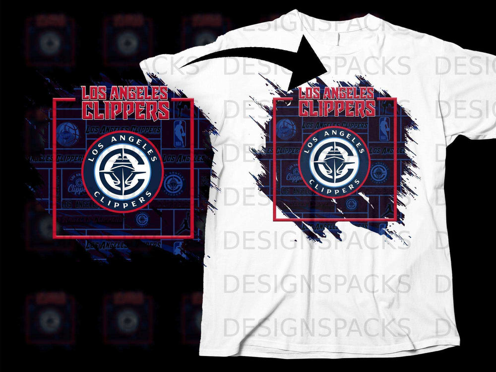 Los Angeles Clippers Graphic Design White T-shirt