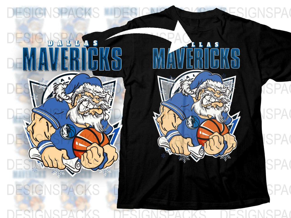 Dallas Mavericks Basketball T-Shirt, Vintage Cartoon Bulldog Graphic, Sports Fan Apparel, Unisex Black Tee