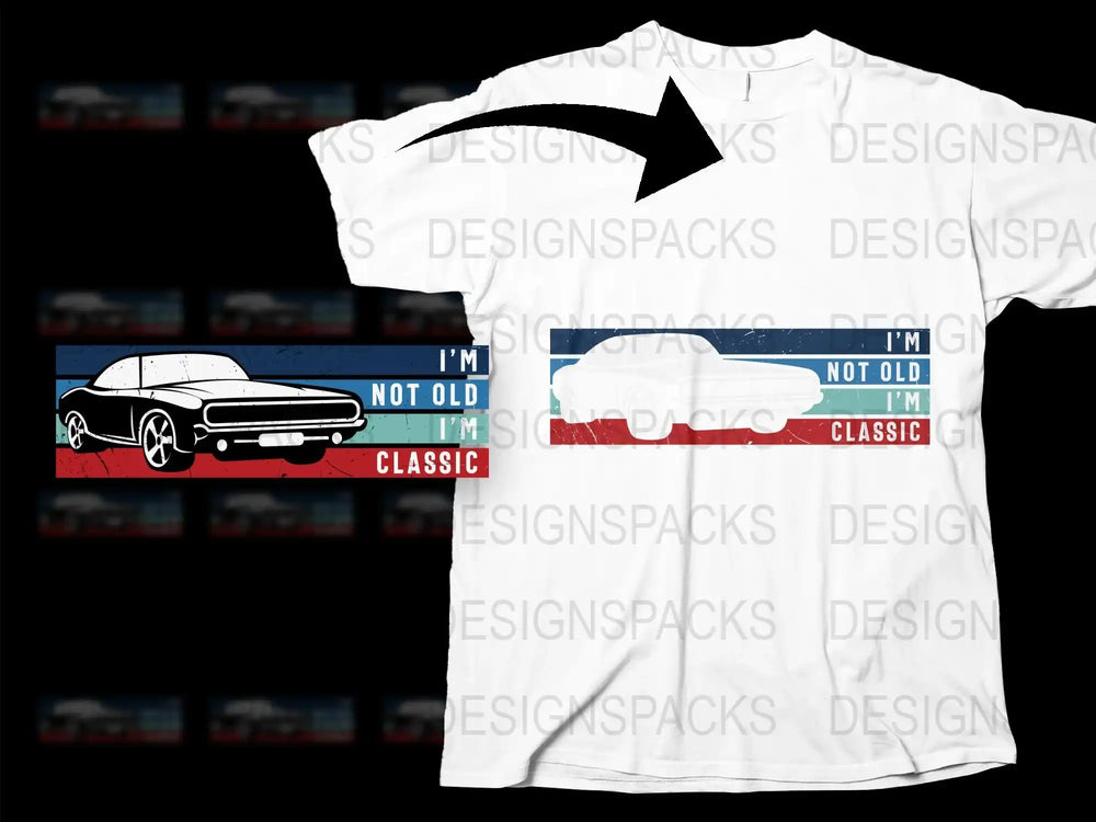 Classic Car T-Shirt, Vintage Car Graphic Tee, Retro Style, Old but Gold, Unisex Clothing Gift