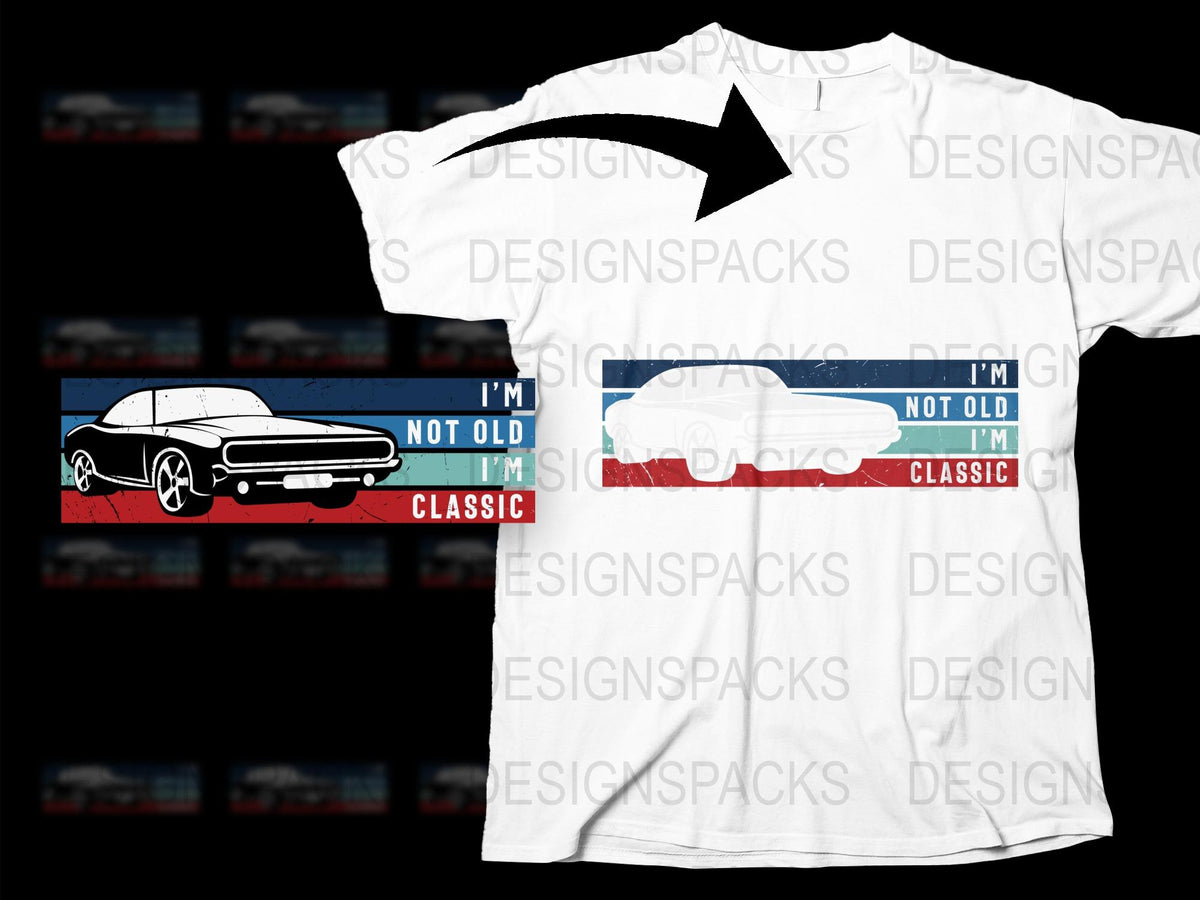 Classic Car T-Shirt, Vintage Car Graphic Tee, Retro Style, Old but Gold, Unisex Clothing Gift