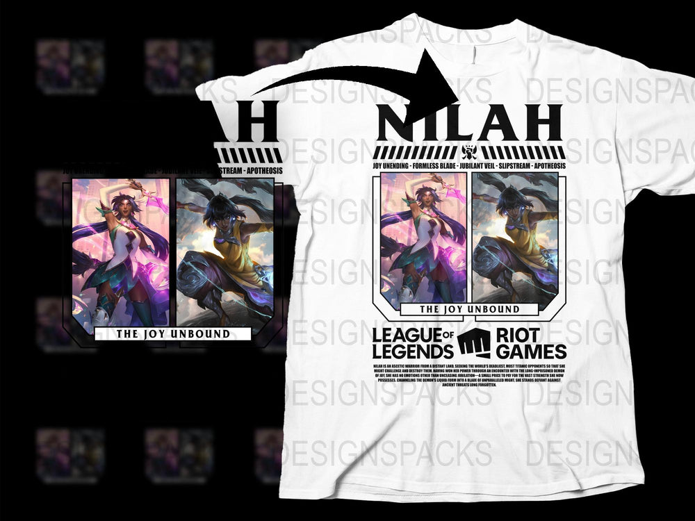 League of Legends Nila T-Shirt, Unisex Graphic Tee, Gamer Apparel, Fantasy Design