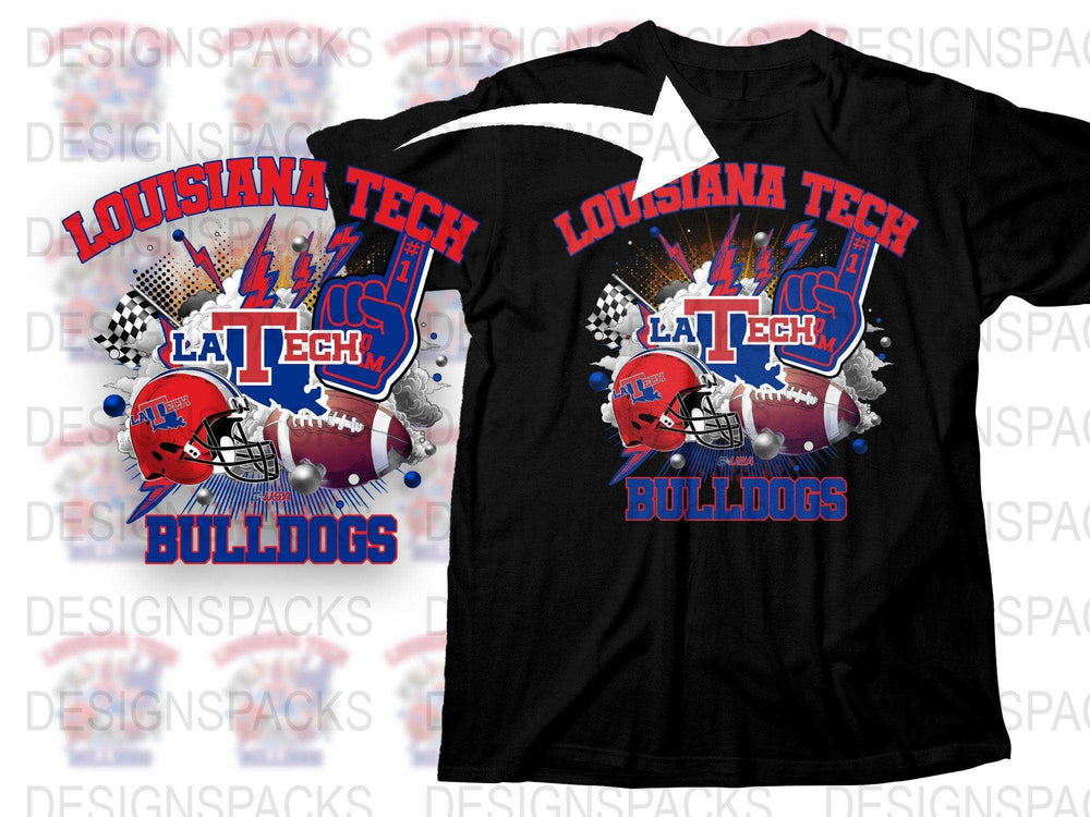 Louisiana Tech Bulldogs T-Shirt, College Football Fan Apparel, Graphic Tee, Sports Merchandise