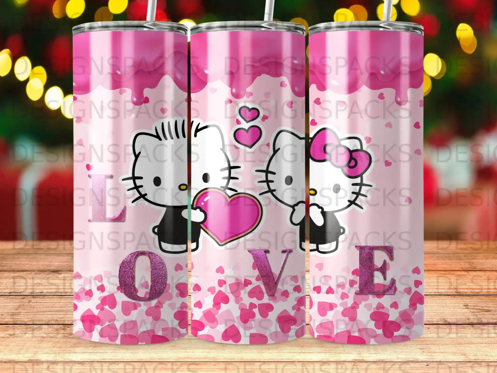 Hello Kitty Pink Hearts Glitter Love Tumbler product type