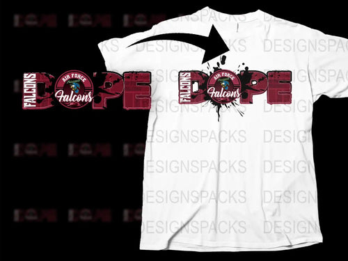 Men's White T-Shirt Air Force Falcons Graphic Tee College Sports Apparel Casual Wear