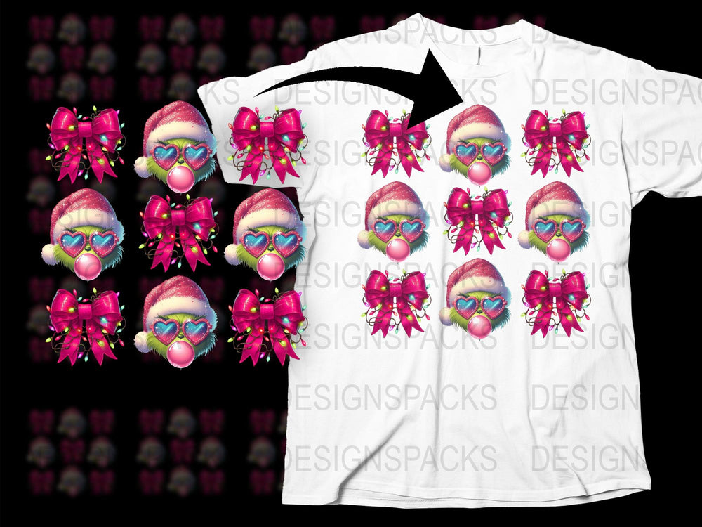 Christmas Gnome T-Shirt, Holiday Graphic Tee, Festive Gnome with Bow, Unisex Adult Clothing