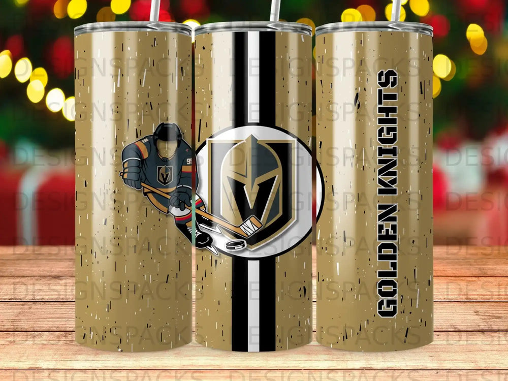 Golden Knights Hockey Player Gold Speckle Tumbler product type