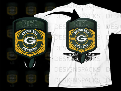 Green Bay Packers NFL Design T-shirt for Fans