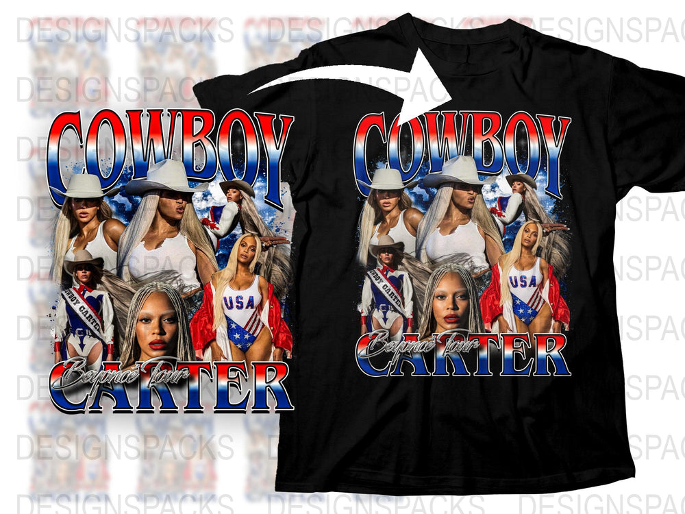 Cowboy Carter Graphic T-Shirt, Patriotic American Flag Design, Bold Fashion Statement Tee, Unisex