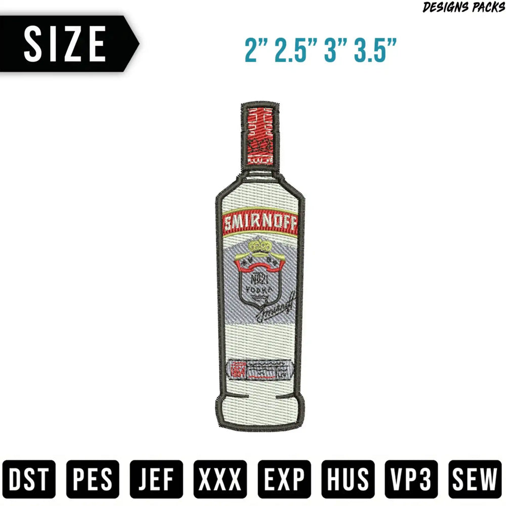 Smirnoff vodka bottle illustration with size and file format options.