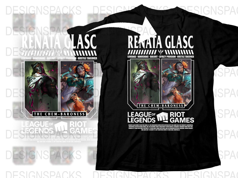 League of Legends Chem-Baroness T-Shirt, Renata Glasc Graphic Tee, Gamer Apparel, Riot Games Merchandise