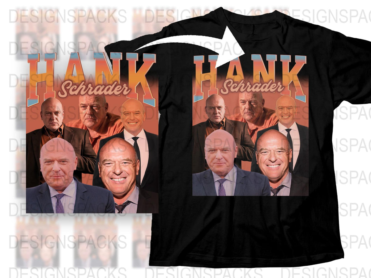 Hank Schrader Graphic T-Shirt, TV Show Inspired Character Tee, Colorful Pop Art Design, Unique Gift Idea for Fans