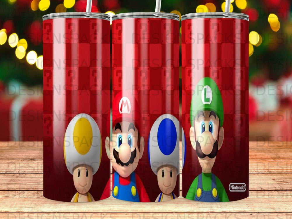Mario and Luigi characters on a red background with Nintendo logo.