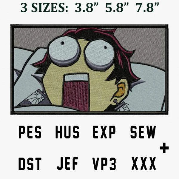 Tanjirou Kamado Sleep Anime Embroidery Design