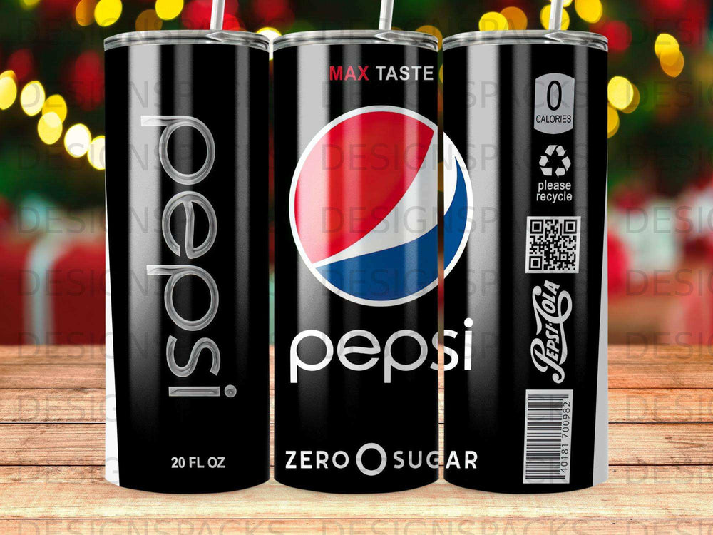 Pepsi Max Taste Zero Sugar 20 oz tumbler with Pepsi logo.
