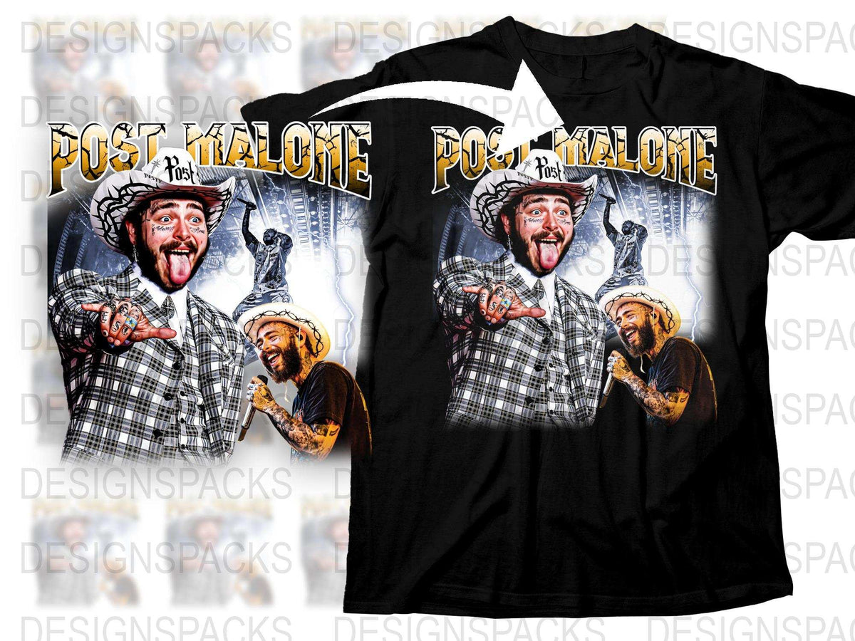 Post Malone Graphic T-Shirt, Vintage Rap Tee, Hip Hop Music Fan Merch, Concert Outfit, Unique Gift Idea