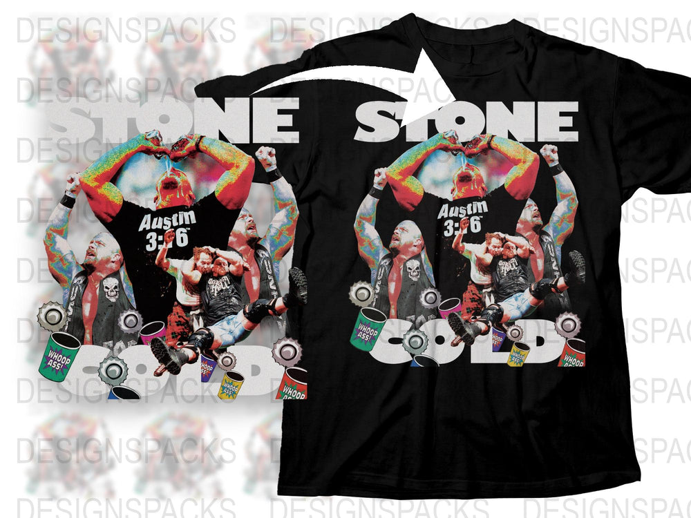 Austin 3:16 Stone Cold Steve T-Shirt, Retro Wrestling Graphic Tee, Vintage WrestleMania Merchandise