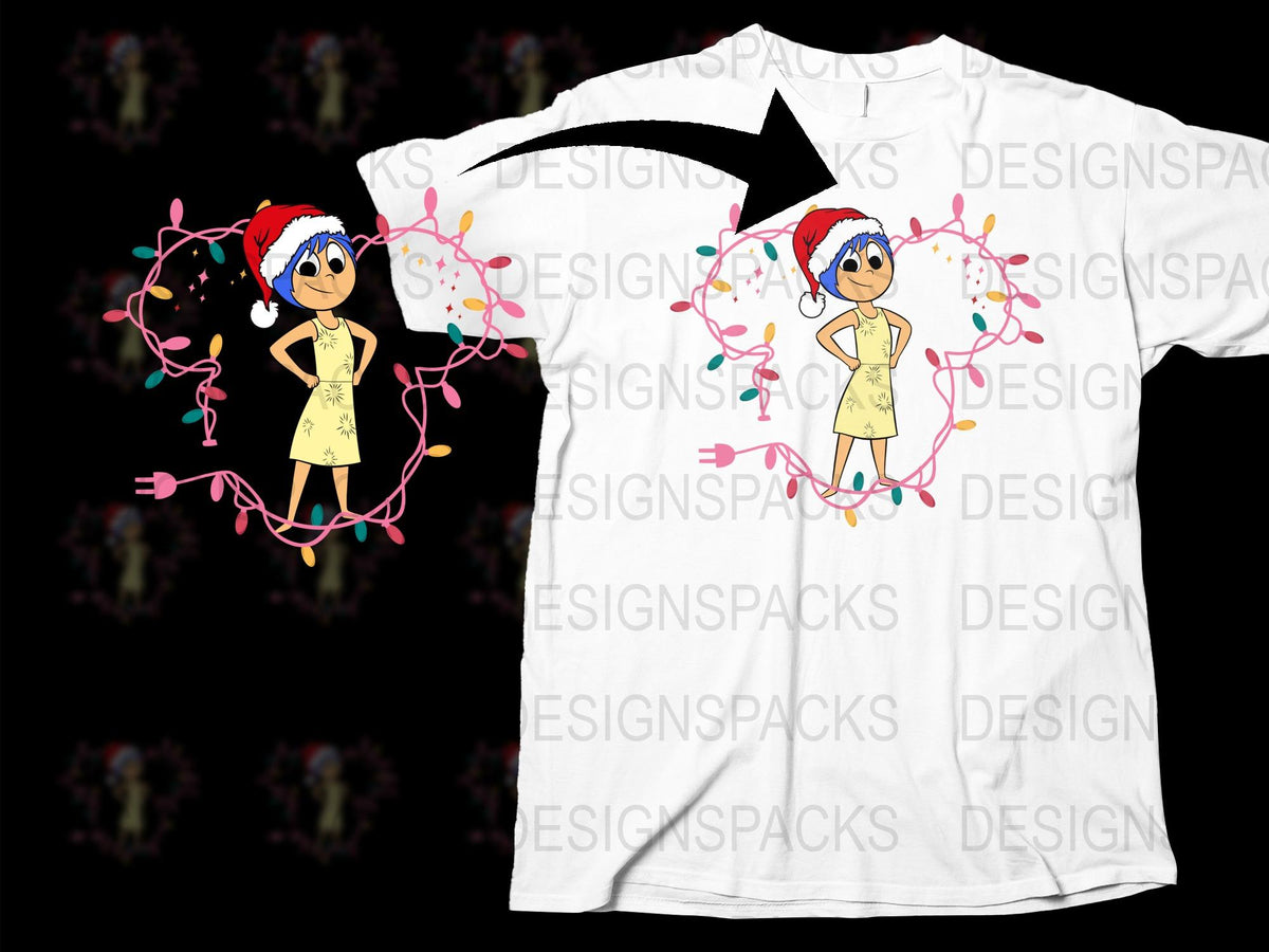 Festive Cartoon Character T-Shirt, Quirky Holiday Graphic Tee, Casual Christmas Apparel for All Ages