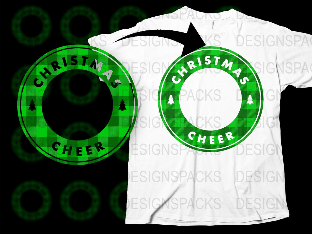 Christmas Cheer T-Shirt, Festive Holiday Green and White Graphic Tee, Unisex Xmas Casual Wear