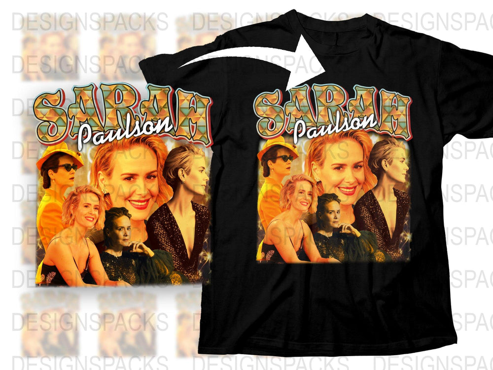 Sarah Paulson Fan T-Shirt, Vintage Collage Style, Movie Scenes Graphic Tee, Gift for TV Show Lovers