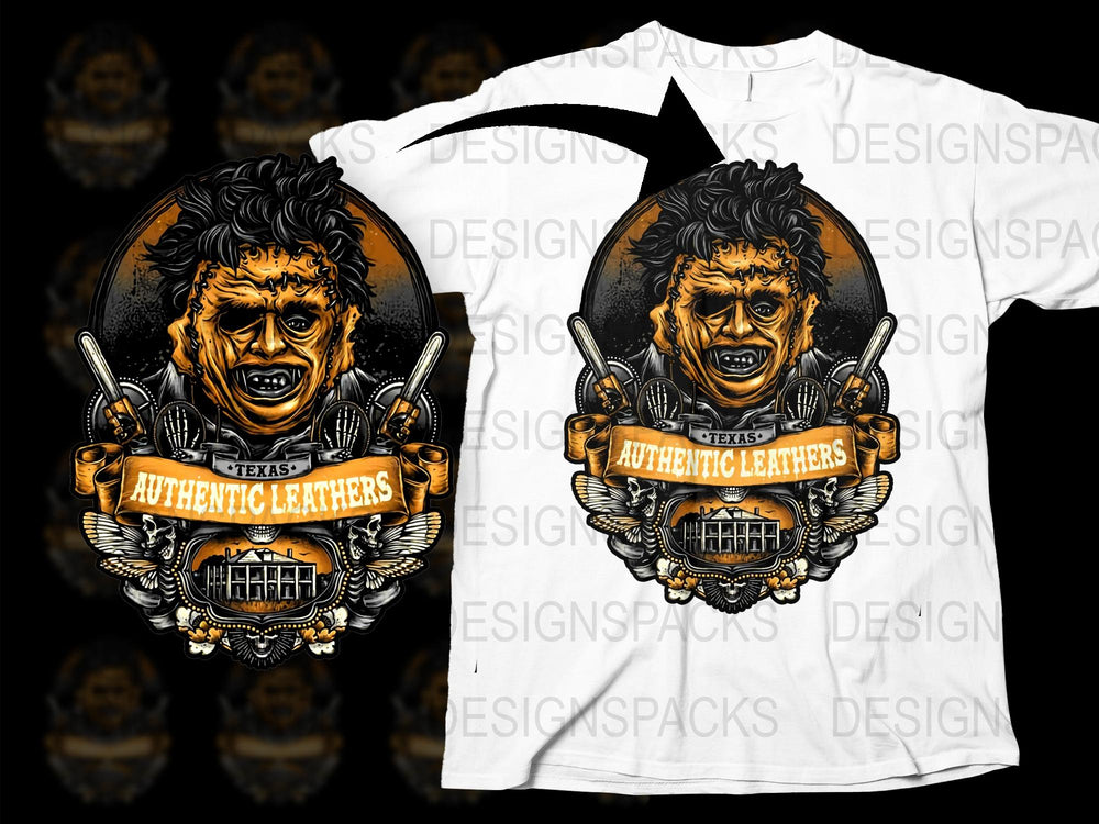 Texas Authentic Leathers Graphic Tee, Vintage Motorcycle Club T-Shirt, Biker Apparel, Unique Men's Casual Wear