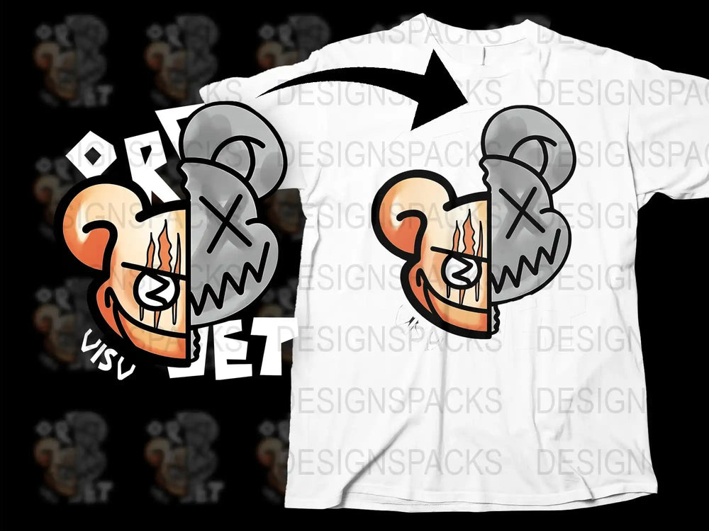 Graffiti Style Urban Art Mouse T-Shirt, Streetwear Graphic Tee, Cool Hip Hop Inspired Fashion Top for Teens and Adults