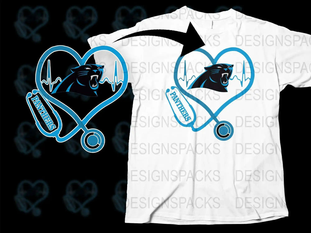 Nurse Life T-Shirt, Heartbeat Panther Design, Medical Staff Tee, Unique Health Care Worker Gift
