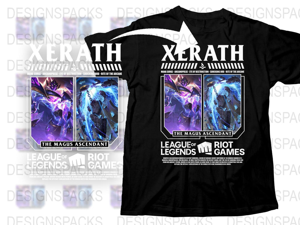League of Legends Xerath T-Shirt, The Magus Ascendant, Gamer Apparel, Riot Games Merchandise