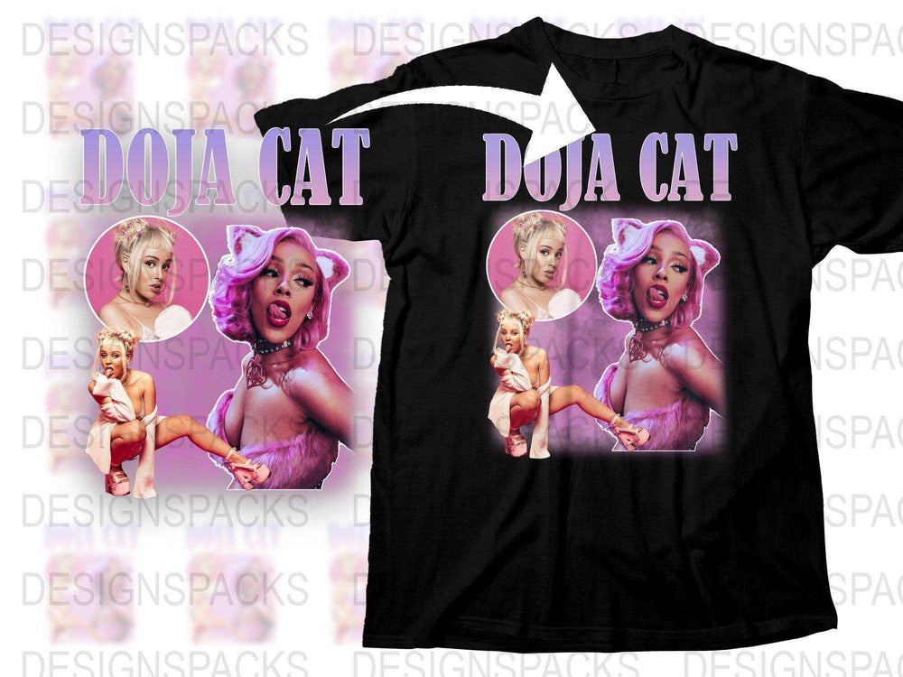 Doja Cat Graphic T-Shirt, Music Artist Inspired Fan Merchandise, Bold Pop Star Print Tee, Trendy Music Lover Gift Idea