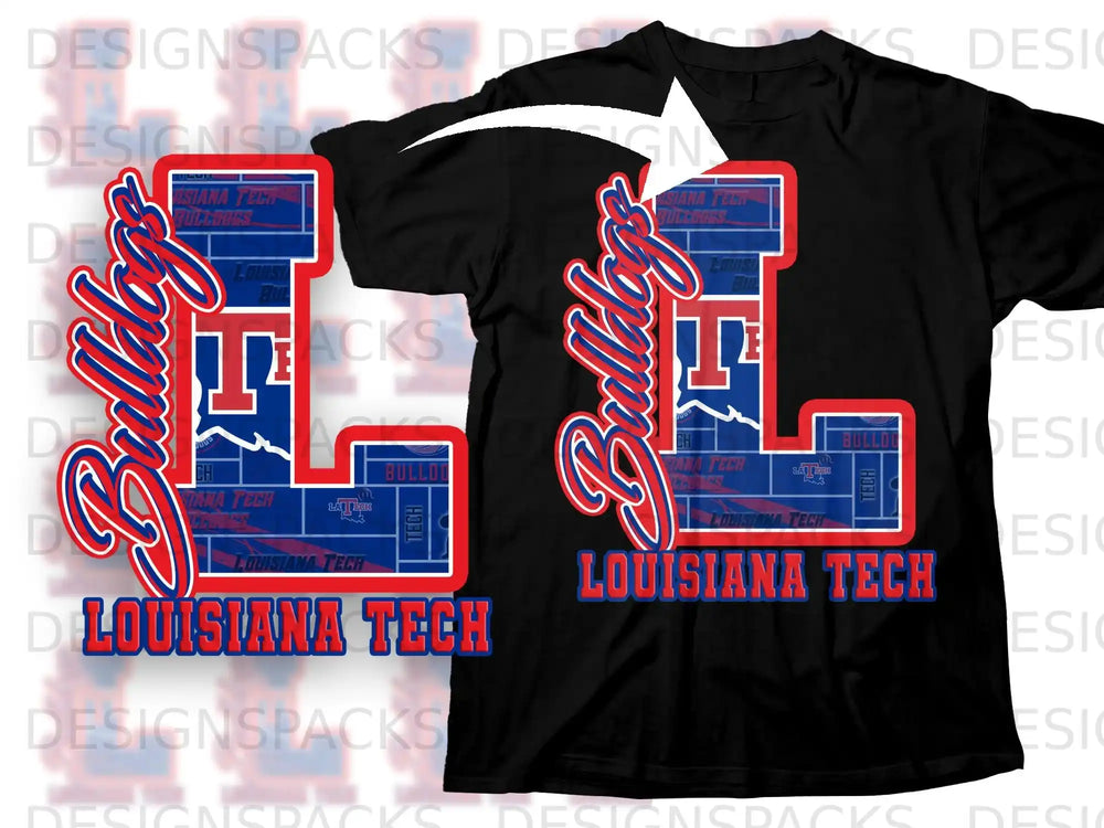 Louisiana Tech Bulldogs Design T-Shirt