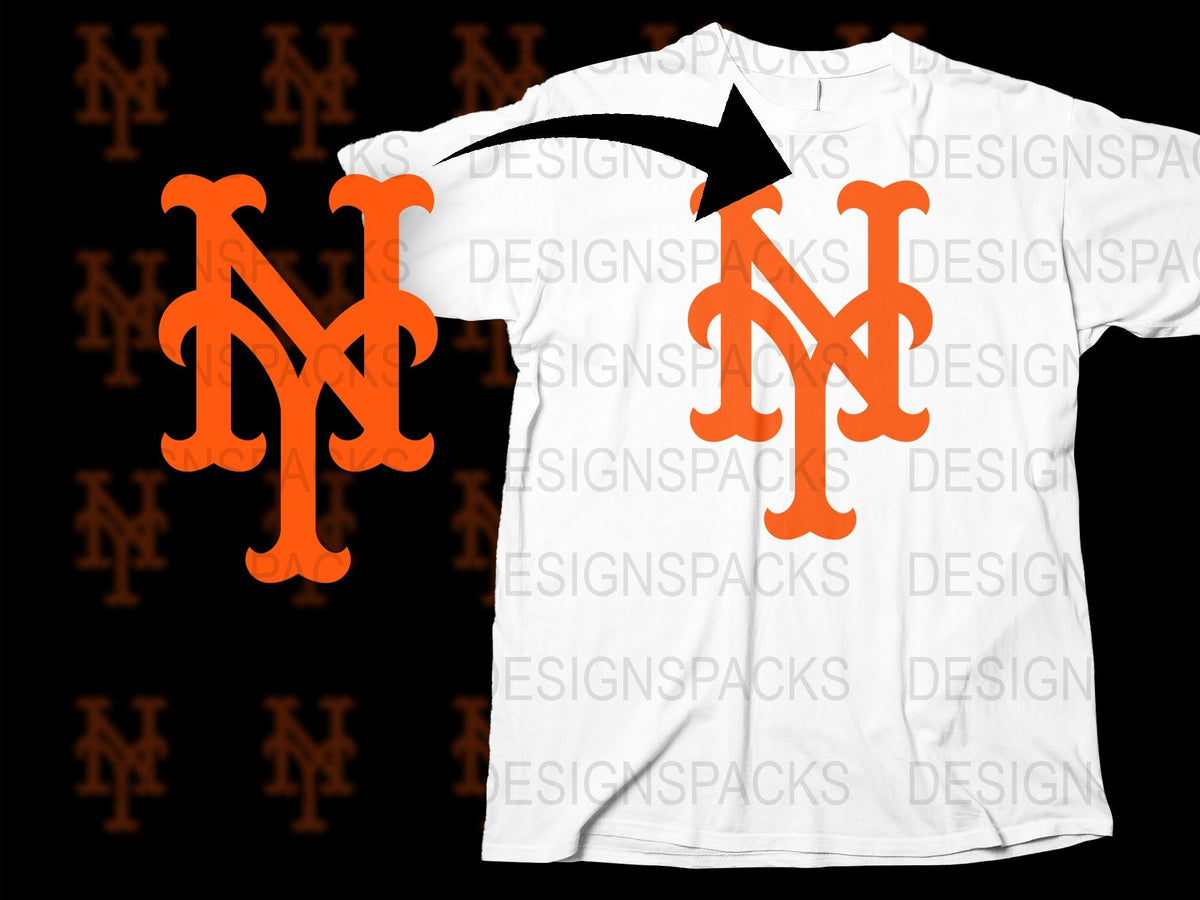 New York Mets Inspired White T-Shirt, Orange Logo Design, Baseball Fan Apparel, Unisex Fit, Sports Casual Wear
