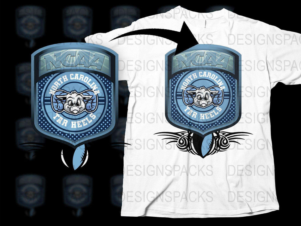 NCAA North Carolina Tar Heels Graphic T-Shirt, College Sports Team Apparel, Fan Merchandise White Tee