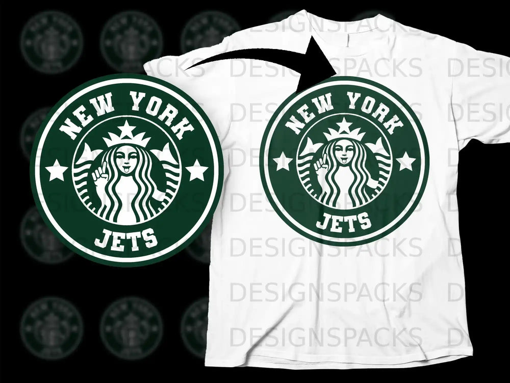 New York Jets Parody Logo T-shirt for Sports Fans