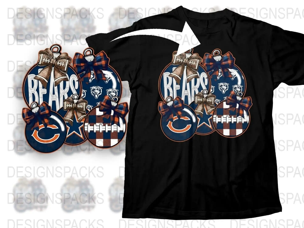 Chicago Bears Themed T-Shirt, Sports Fan Apparel, NFL Team Graphic Tee, Unisex Football Shirt