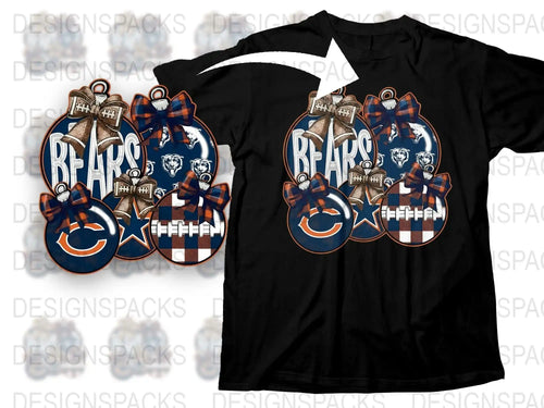 Chicago Bears Themed T-Shirt, Sports Fan Apparel, NFL Team Graphic Tee, Unisex Football Shirt